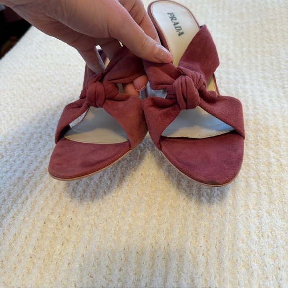 Prada mauve suede heels sz 40 - Picture 6 of 8